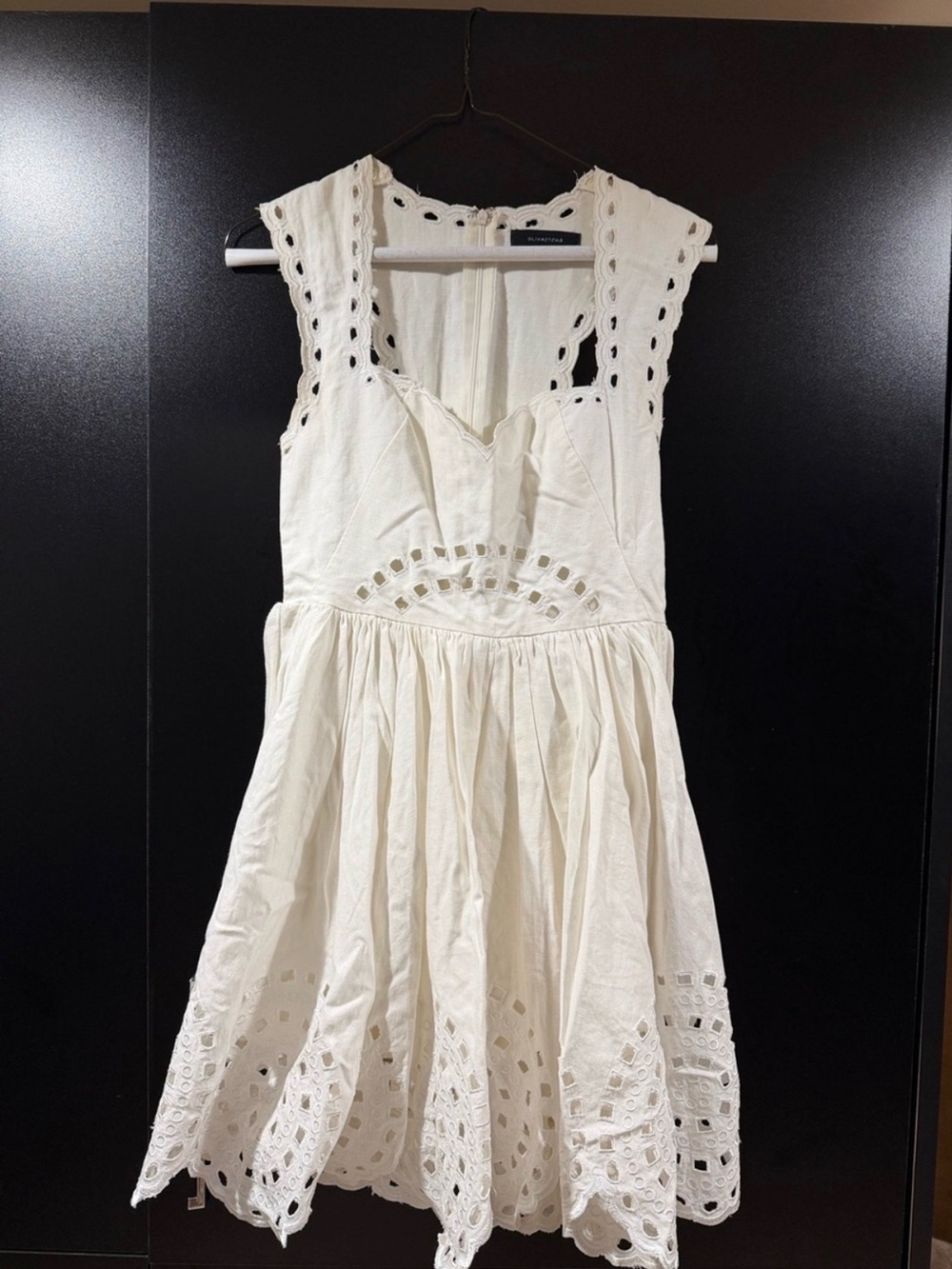 Oliviaceous Eyelet White Sundress